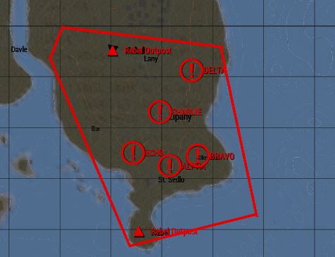 The Lipany Chokehold conquest map.