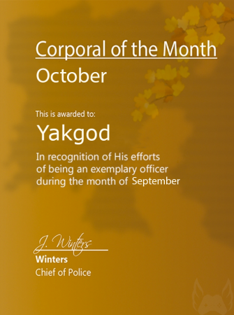 Corporal of the Month