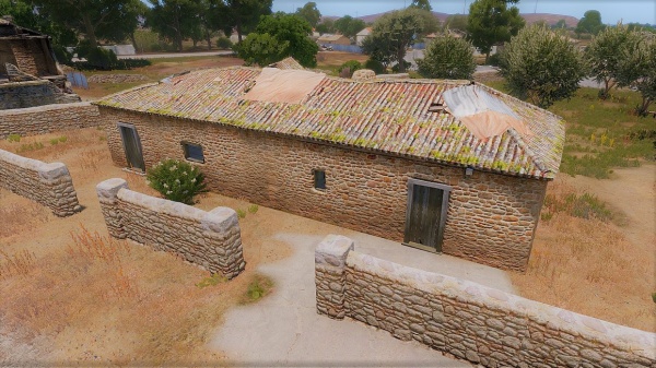 A "one-crater" house. It's listed in-game as the Stone House.