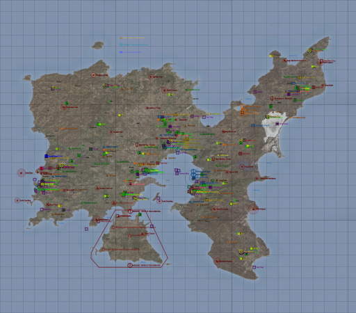 The Olympus Altis Life Server Map.