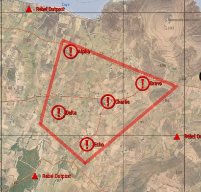 The Midlands Bend conquest map.